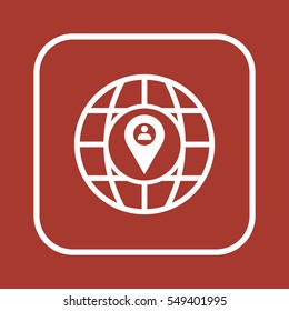 Mark   icon, isolated. Flat  design. 