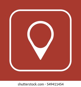Mark   icon, isolated. Flat  design. 