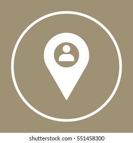 Mark   icon,  isolated. Flat  design.