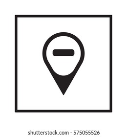 Mark   icon, isolated. Flat  design. 