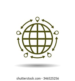 Mark icon, pointer. icon. vector design