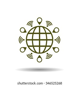 Mark icon, pointer. icon. vector design