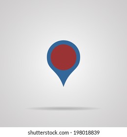 Mark icon, pointer. vector illustration