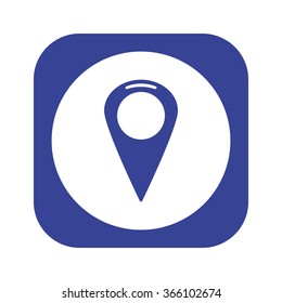 Mark icon, pointer. icon, vector illustration. Flat design style