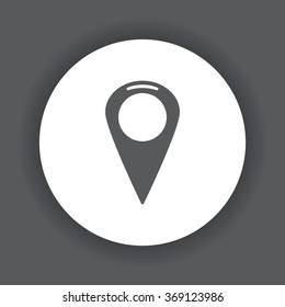 Mark icon, pointer. icon, vector illustration. Flat design style