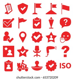Mark icons set. set of 25 mark filled icons such as hair dryer, flag, clipboard, bye emot, courier on motorcycle, office chair, favourite user, stamp, iso, favorite photo