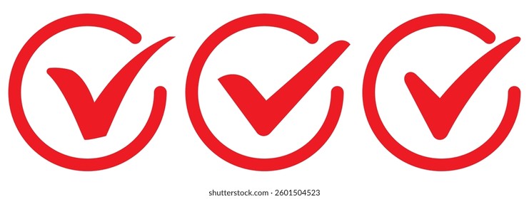  сheck mark icons set. Check marks symbol collection. Simple check mark. Quality sign icon. Checklist symbols. Approval check flat style - stock vector.