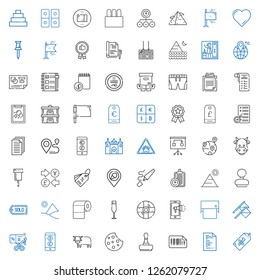 mark icons set. Collection of mark with tag, file, bars code, stamp, cookie, ox, currency, discount, flags, toilet paper, notification, help. Editable and scalable mark icons.