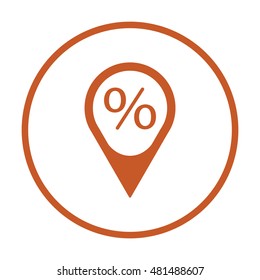 Mark icon,vector.  Flat design.