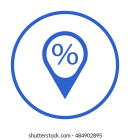 Mark icon,vector.  Flat design.