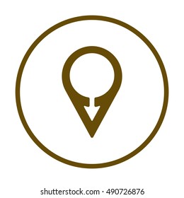 Mark icon,vector.  Flat design.