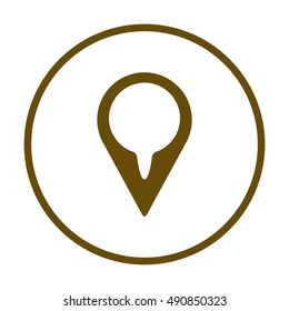 Mark icon,vector.  Flat design.