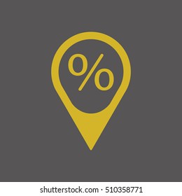 Mark icon,vector.  Flat design.