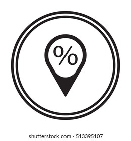 Mark icon,vector.  Flat design.