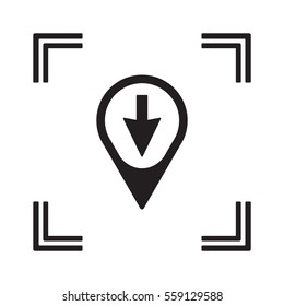 Mark icon,vector. Flat design.