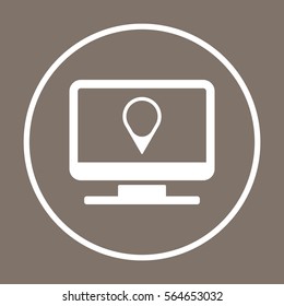 Mark icon,vector.  Flat design.