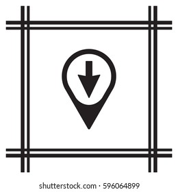 Mark icon,vector. Flat design.