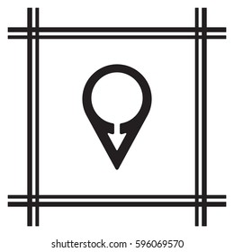 Mark icon,vector.  Flat design.