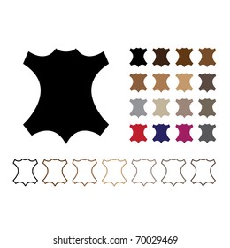 mark leather - silhouette pattern in different colors and outline options