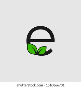 Mark Letter E Double Leaf Logo Stock Vector (Royalty Free) 1510866731 ...