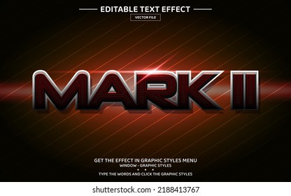 Mark ll 3D editable text effect template