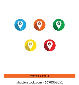Mark Location set icon vector design illustration 