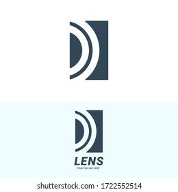 A mark negatif space that inspired from letter D created silhouette conceptual camera lens shape pattern. It can be suitable for photography studio, photographic equipment, store, and everything about
