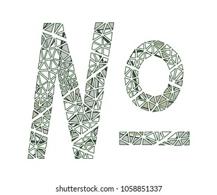 Mark number. Modern pattern design.
