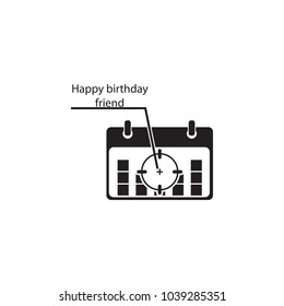 a mark on the calendar of a friend's birthday icon. Detailed icon of friendship and relationships icon. Premium quality graphic design. One of the collection icon for websites on white background