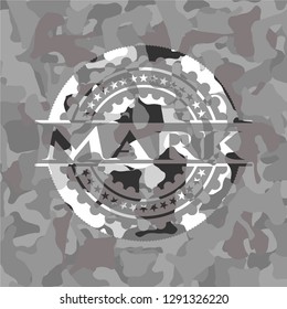 Mark on grey camo texture