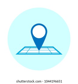 Mark on map icon color icon, logo