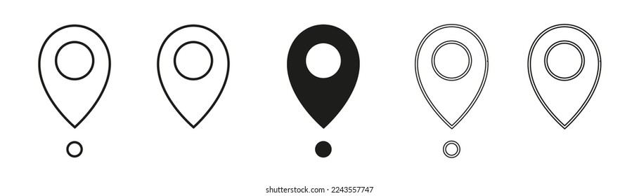 mark on map icon. Set of location marker. Vector  Eps10