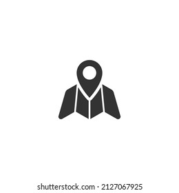 Mark on the map vector icon 