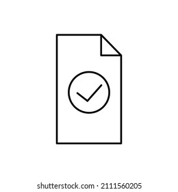 Markieren Sie auf der Papierliste. Dateisymbol. Dokument überprüfen. Technisches Zeichen. Geschäftskonzept. Vektorgrafik. Stockbild.