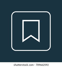 Mark Outline Symbol. Premium Quality Isolated Bookmark Element In Trendy Style.