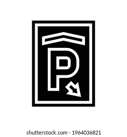 mark parking line icon vector. mark parking sign. isolated contour symbol black illustration