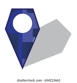 mark point symbol icon flat color with shadow