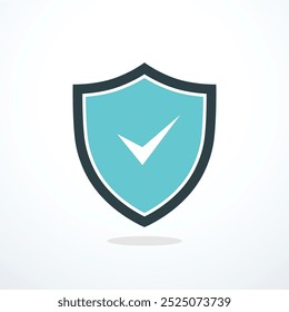 СMarque el icono del escudo. Ilustración vectorial