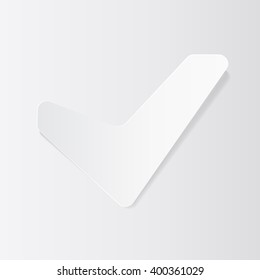 mark sign made of paper - conceptual vector illustration