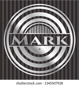 Mark silver shiny emblem