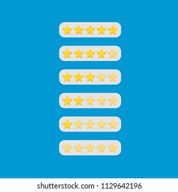 mark with star. rating stars. vector