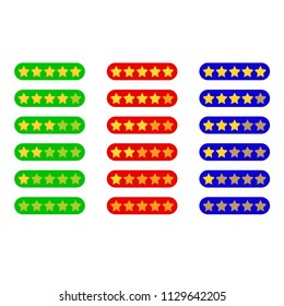 mark with star. rating stars. vector