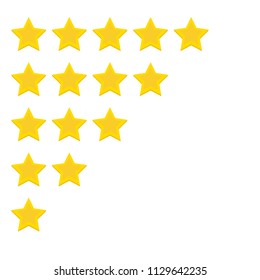 mark with star. rating stars. vector