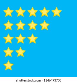mark with star. rating stars. vector