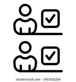 Mark student icon. Outline Mark student vector icon for web design isolated on white background