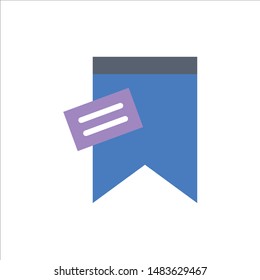 Mark, Tag, Sign, Text  Flat Color Icon. Vector icon banner Template