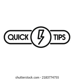 Mark tip icon outline vector. Trick info. Help bulb
