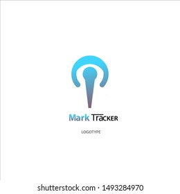 Mark treacker creativ symbol concept. global positioning system icon template, navigasion mark. spot sing vector ilustrasion