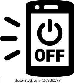 Mark of turning off the smartphone