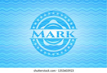 Mark water wave representation badge.